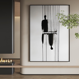 Hanging Painting Decorative Painting 3d model