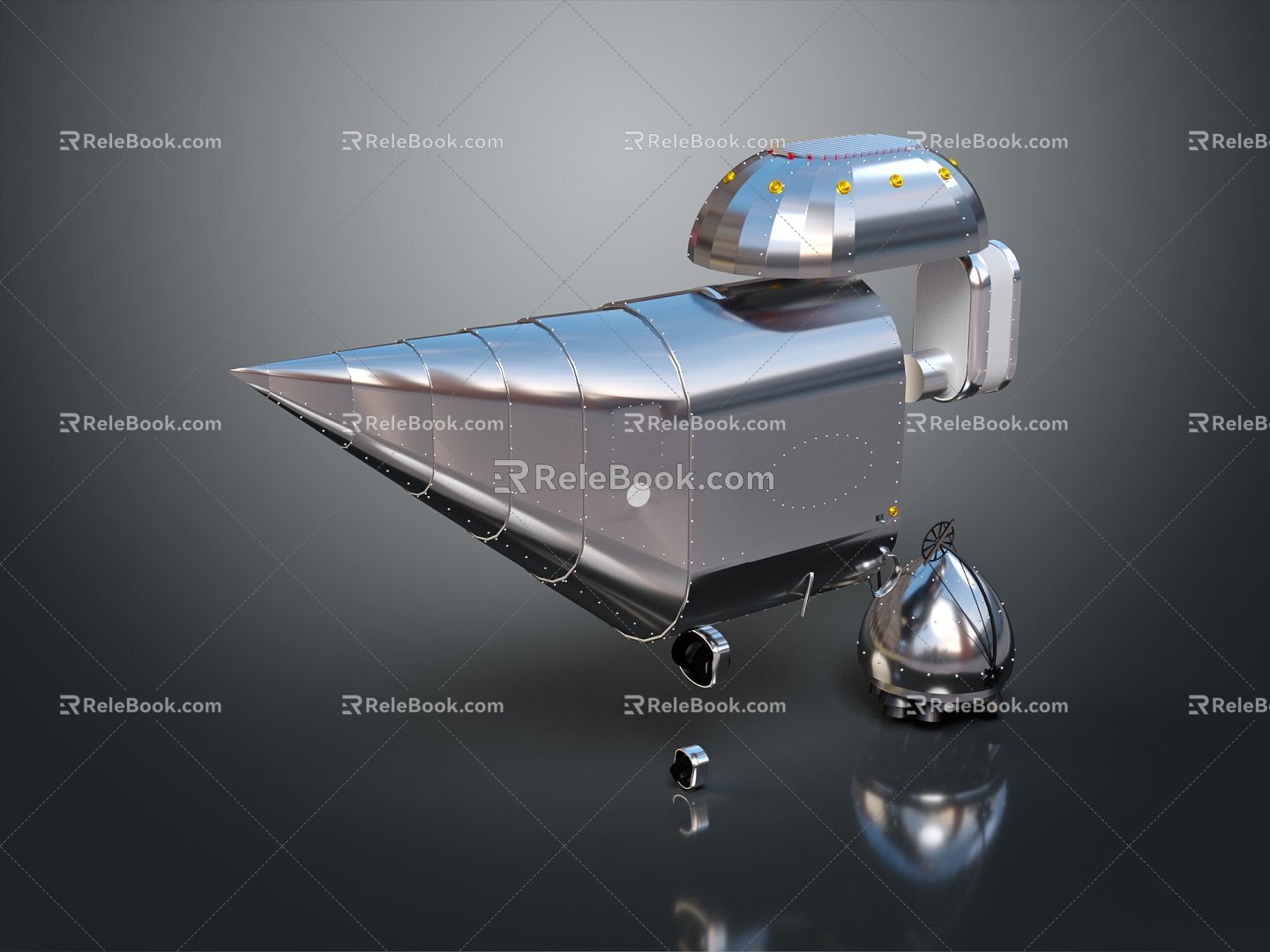 Modern Cartoon Airship Sci-Fi Airship Airship Airship 3d model