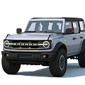 Ford Bronco Four Door Off Road SUV with Black Roof Round Headlights and Large Tires