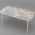 Modern Dining Table With Elegant Marble Top And Sleek Minimalist Thin Legs
