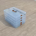 Clear Plastic Storage Boxes For Decorative Ornament Set With Stackable Design And Orange Clips