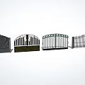 Wrought Iron Gates Featuring Ornate Designs And Railing Patterns In Various Styles