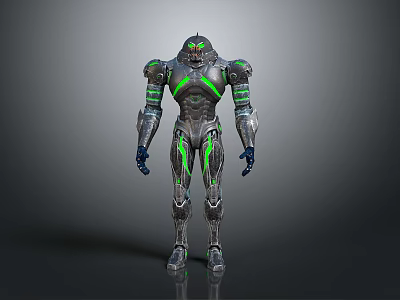 Modern game character mech warrior mech soldier machine armor mechanical armor 3d model