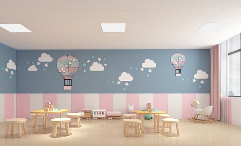 Modern Kindergarten Classroom 3d model