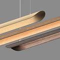 Modern Wooden Long Pendant Lights Hanging With Various Natural Wood Tones