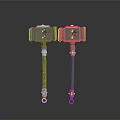 Two Industrial Valves Featuring Yellow Gray Components Orange Stems And Circular Interfaces