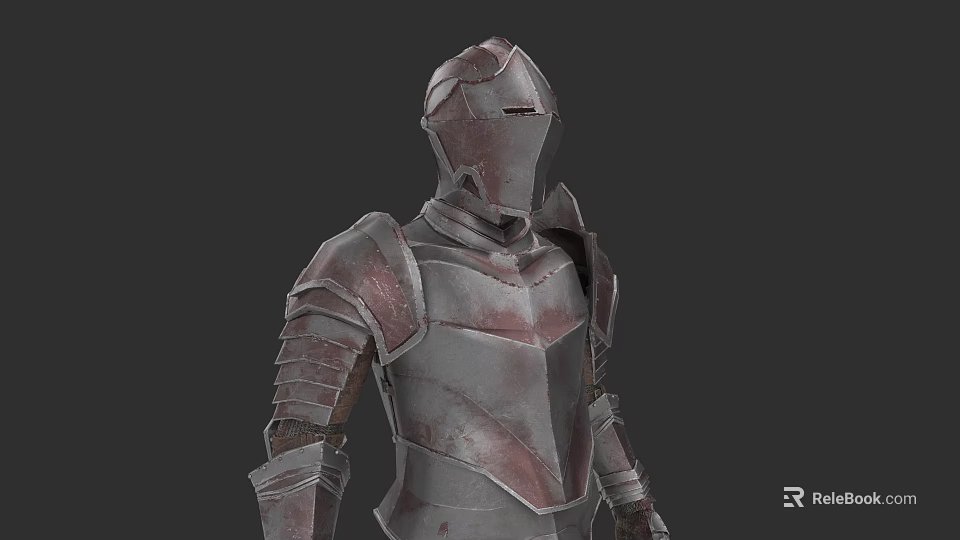Game Movie Character Medieval Knight With Detailed Metal Armor 3d model 