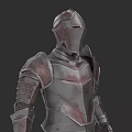 Game Movie Character Medieval Knight With Detailed Metal Armor