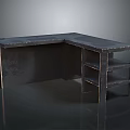 L Shaped Office Desk With Shelves For Modern Workspace Organization