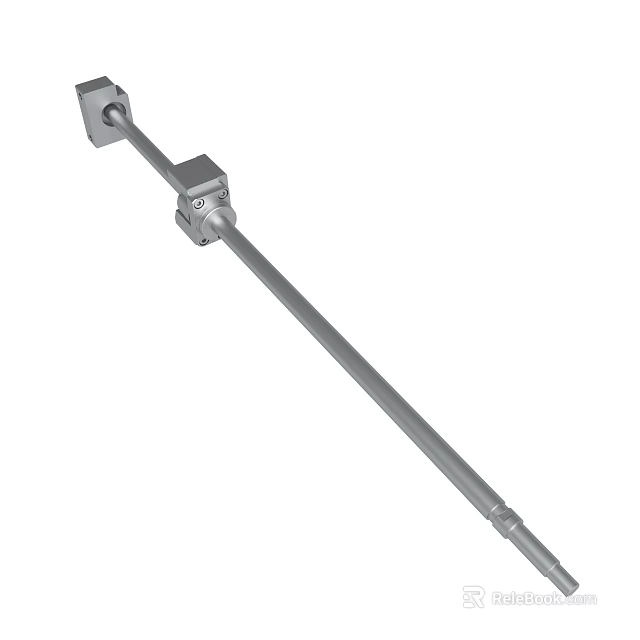 Industrial Mechanical Rod With Square End Fittings And Adjustable Joint 3d model 