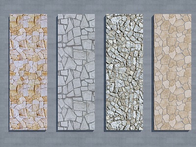 outdoor wall tile stone wall tile mushroom stone 3d model