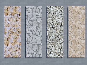 outdoor wall tile stone wall tile mushroom stone 3d model