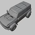 Orange Off Road Car With Black Roof Round Headlights Yellow Light Strips And UK Plate