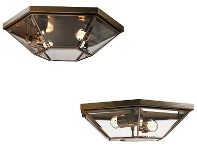 Rilegato European-style metal ceiling lamp 3d model