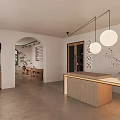 Modern Cafe Interior With Order Area Wooden Counter Tea Options And Hanging Lights
