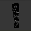 Black Straight Leg Pants With White Vertical Stripes For Casual Daily Outfits