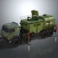 Military Green Armored Wheeled Tank Vehicle With Multiple Wheels And Top Equipment