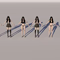 Children In Different Outfits Standing With Various Poses And Natural Expressions