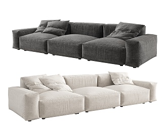 Three-seat sofa 3d model