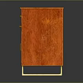 Stylish Orange Furniture Cabinet With Drawers Cabinet Doors And Gold Legs Design
