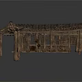 Traditional Thatched Roof Building With Wooden Pillars And Simple Open Structure