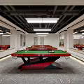Modern Billiard Room Design With Pool Table Lighting And Comfortable Seating