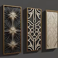 Three-dimensional wall decoration combination 3d model