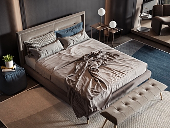 Style Commodity Bed 3d model