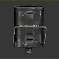Vintage Industrial Equipment With Metal Bracket Structure And Worn Surface Details