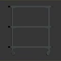 Three Tier Wheeled Utility Cart with Light Gray Sleek Design for Home Storage