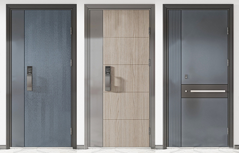 Modern security door 3d model