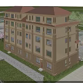 Luxury Semi Detached Villa Exterior With Red Roof Large Windows And Garden Landscaping