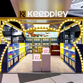 Keeppley Mall Shop With Yellow Frame Light Strips Shelves And Product Displays