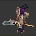 Colorful Pixel Style Characters with Various Outfits and Unique Standing Poses