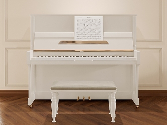 Piano White Paint Piano 3d model