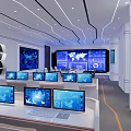 modern command center integrated command center 3d model