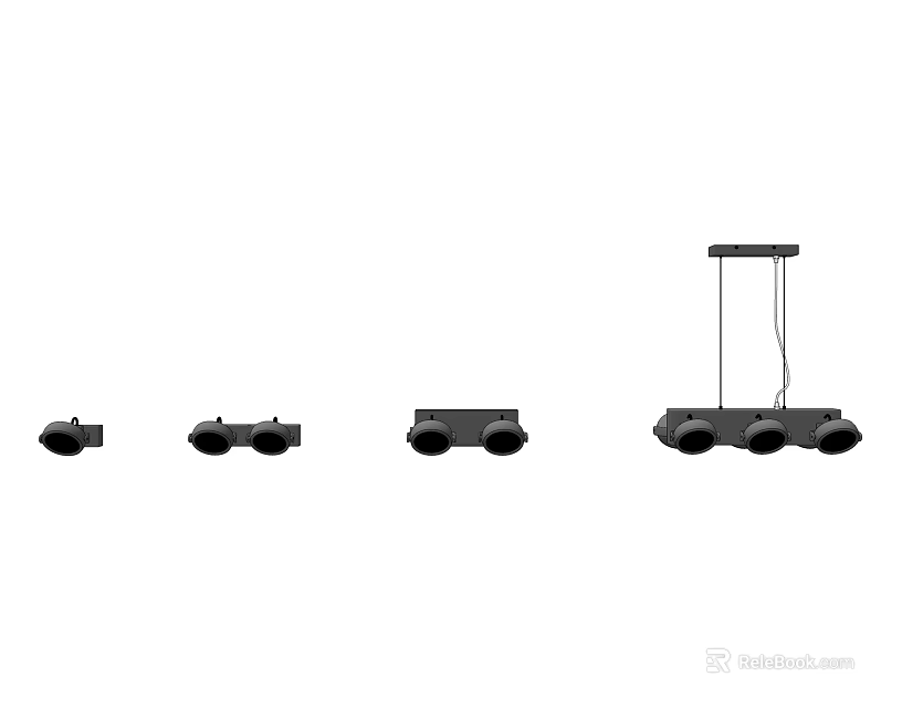 Modern Downlights and Spotlights with Various Styles for Interior Lighting 3d model