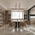 Spacious Modern Living Dining Room Interior With Comfortable Sofa Coffee Table And Decorative Shelves