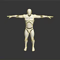 Game Movie Character Silver Robot With CyberNation Logo On Chest And Outstretched Arms
