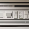 Air Conditioner Vents in Multiple Design Styles and Grille Patterns 3d model
