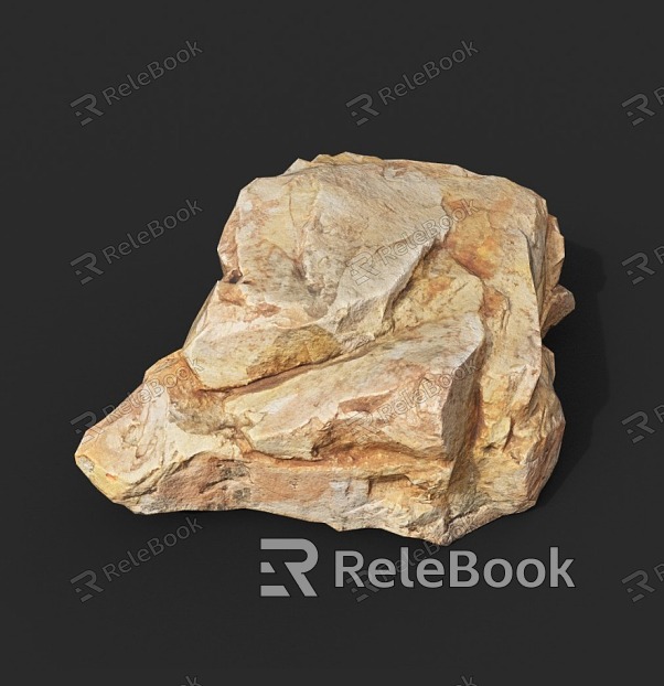 Rock Block Stone Natural Landscape model