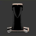 Luxury Wristwatch With Black Leather Strap Square Dial Diamond And Gold Accents