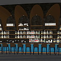 Modern Bar Clear Bar Bistro Bar Tacaza Area Bar Counter Cashier Counter Wine Cabinet 3d model