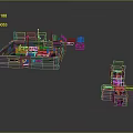 Detailed Industrial Machinery 3D Model With Processing Platform And Conveyor System