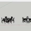 Round Dining Table And Chairs Sets In Various Styles With Decorative Elements