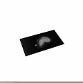 Natural Plant Derived White Powder Scattered On Black Rectangular Board