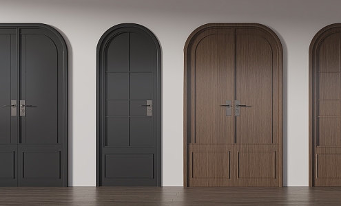 French Middle Style Door 3d model