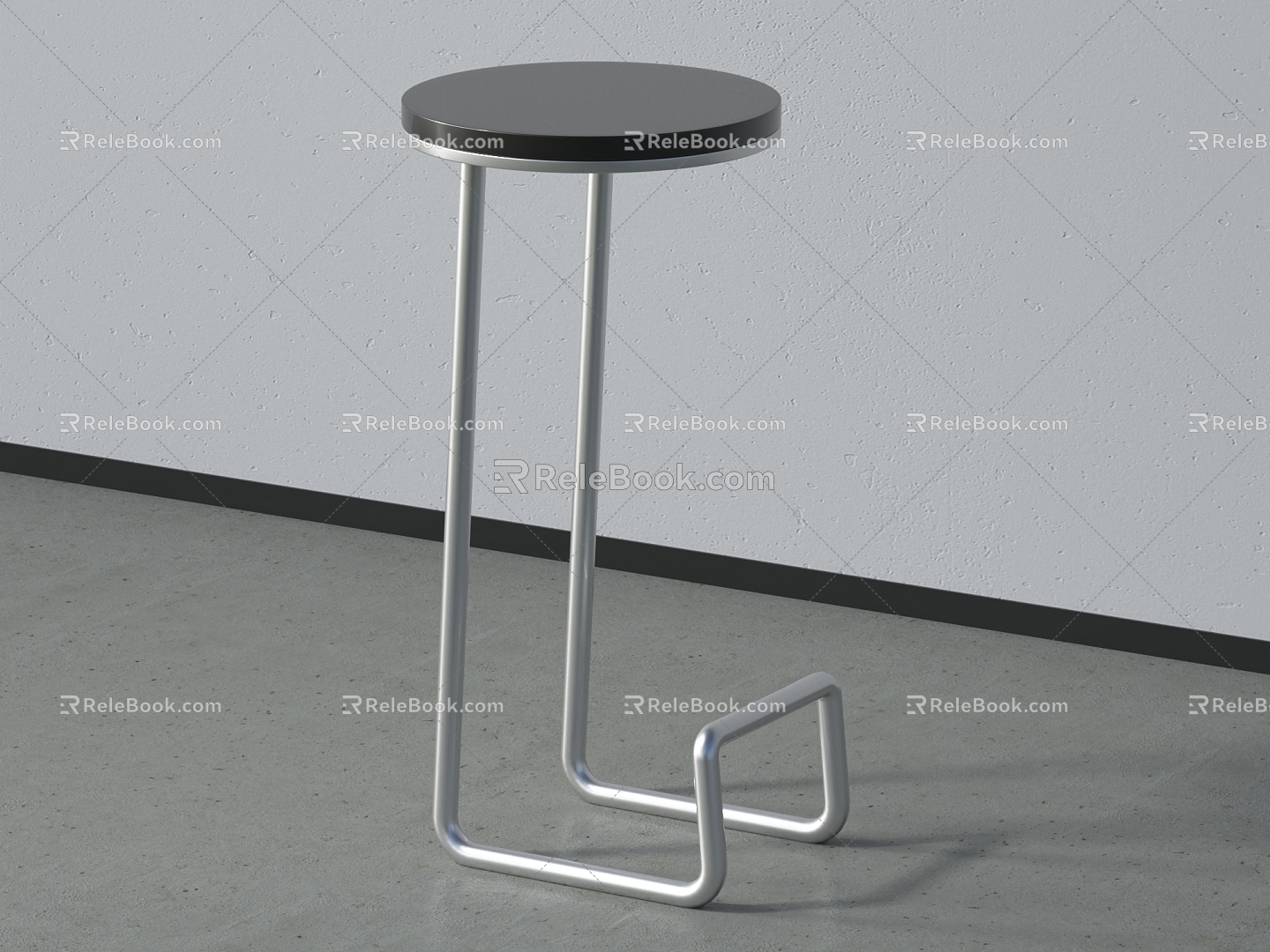 Bar Chair High Chair Single Chair Furniture Wrought Iron Furniture 3d model