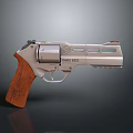 Bruno Rossi Revolver with Wooden Grip and Silver Metal Body Design