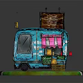 Modern Camper Car RV Camper Car Camper Trailer 3d model
